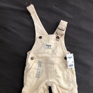 OshKosh Jersey-Lined Corduroy Overalls NWT